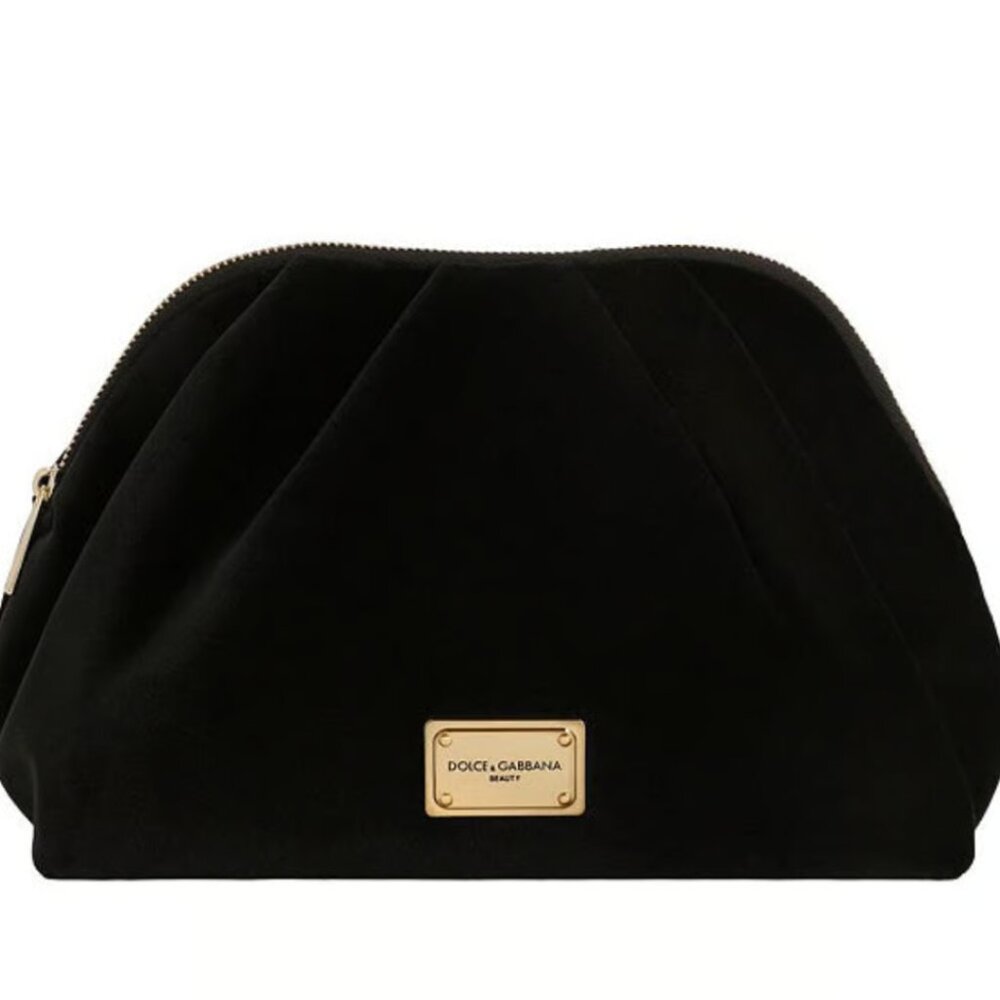 Dolce and Gabbana black velvet pouch (gwp)